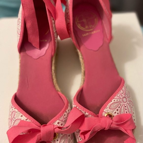Lily Pulitzer Pink Wedges - Picture 3 of 4
